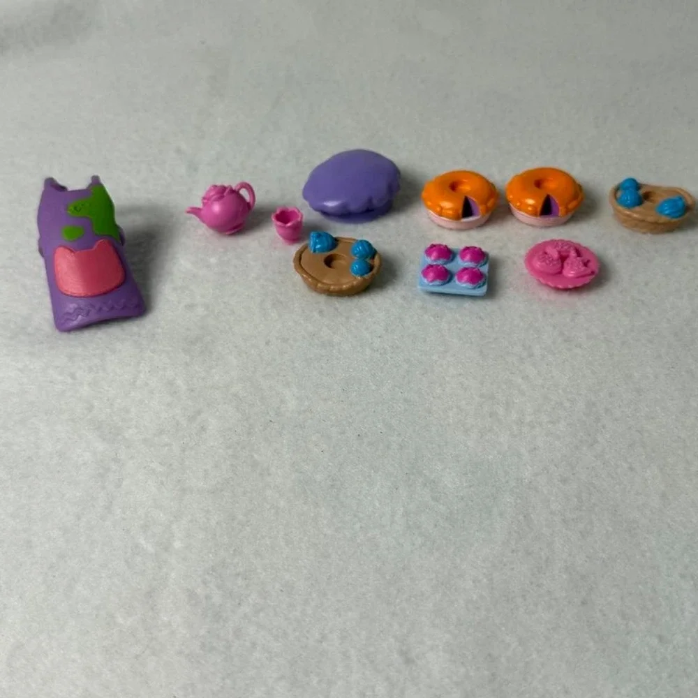 Gabby's Dollhouse Kitchen Accessories Lot Food Tea Set Pies Cookies Baking
